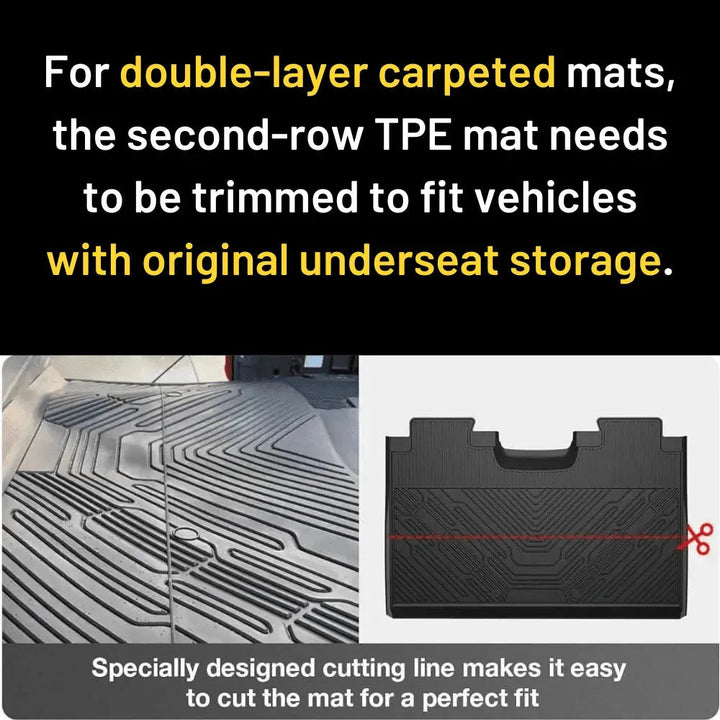 3W Ford F150 Custom Floor Mats F-150 Lightning SuperCrew Cab 2015-2024 TPE Material & All-Weather Protection Vehicles & Parts 3Wliners   