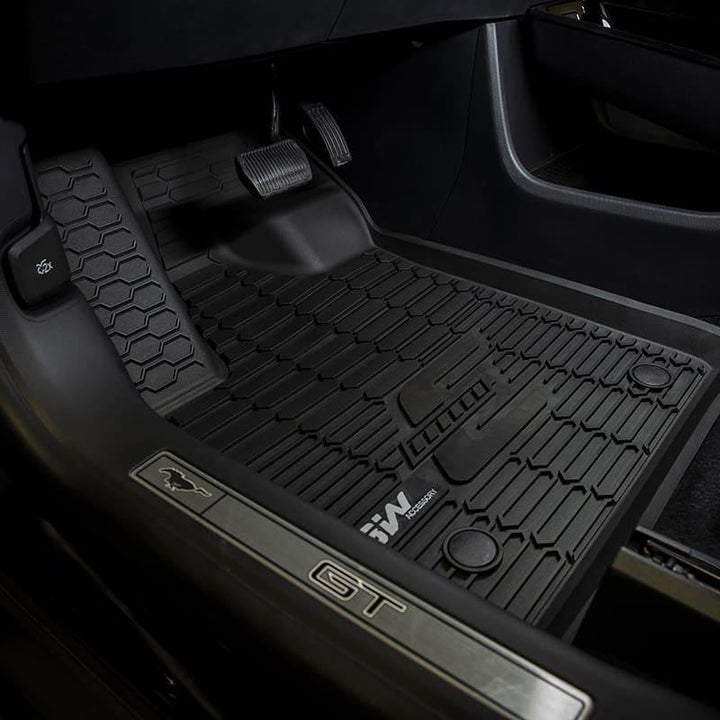 3W Ford Mustang Mach-E 2021-2024 Custom Floor Mats / Trunk Mat TPE Material & All-Weather Protection Vehicles & Parts 3Wliners   