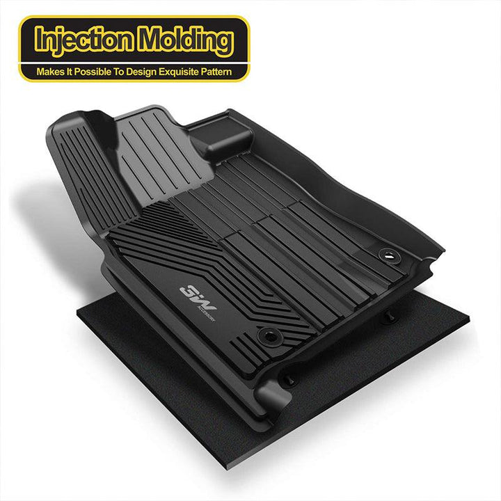 3W Toyota Tundra 2022-2024 Custom Floor Mats CrewMax Cab Only TPE Material & All-Weather Protection Vehicles & Parts 3Wliners   